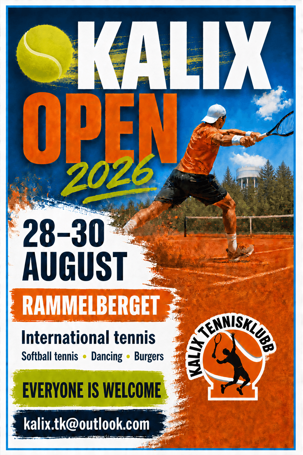 Poster for Kalix Open 2026 at Rammelberget, 28–30 August