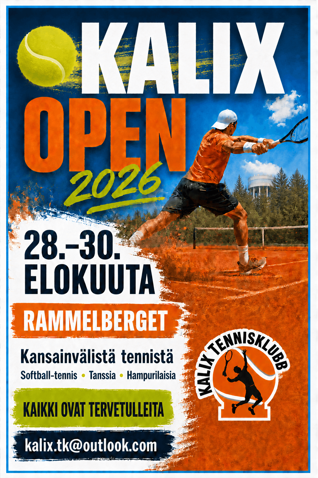 Kalix Open 2026 -tapahtuman juliste: Rammelberget, 28.–30. elokuuta