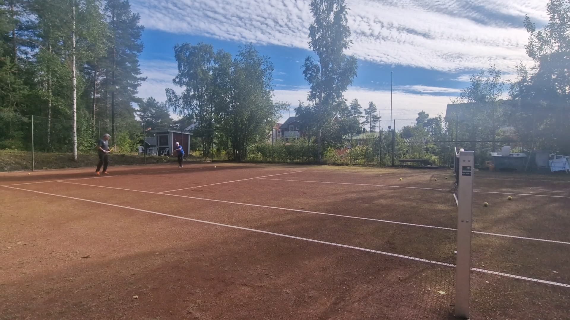 Den återställda grusbanan vid Rammelberget i kvällsljus